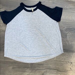 Aeropostale gray and blue cold shoulder